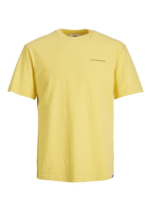 

Однотонная желтая мужская футболка с круглым вырезом Jack & Jones, Желтый