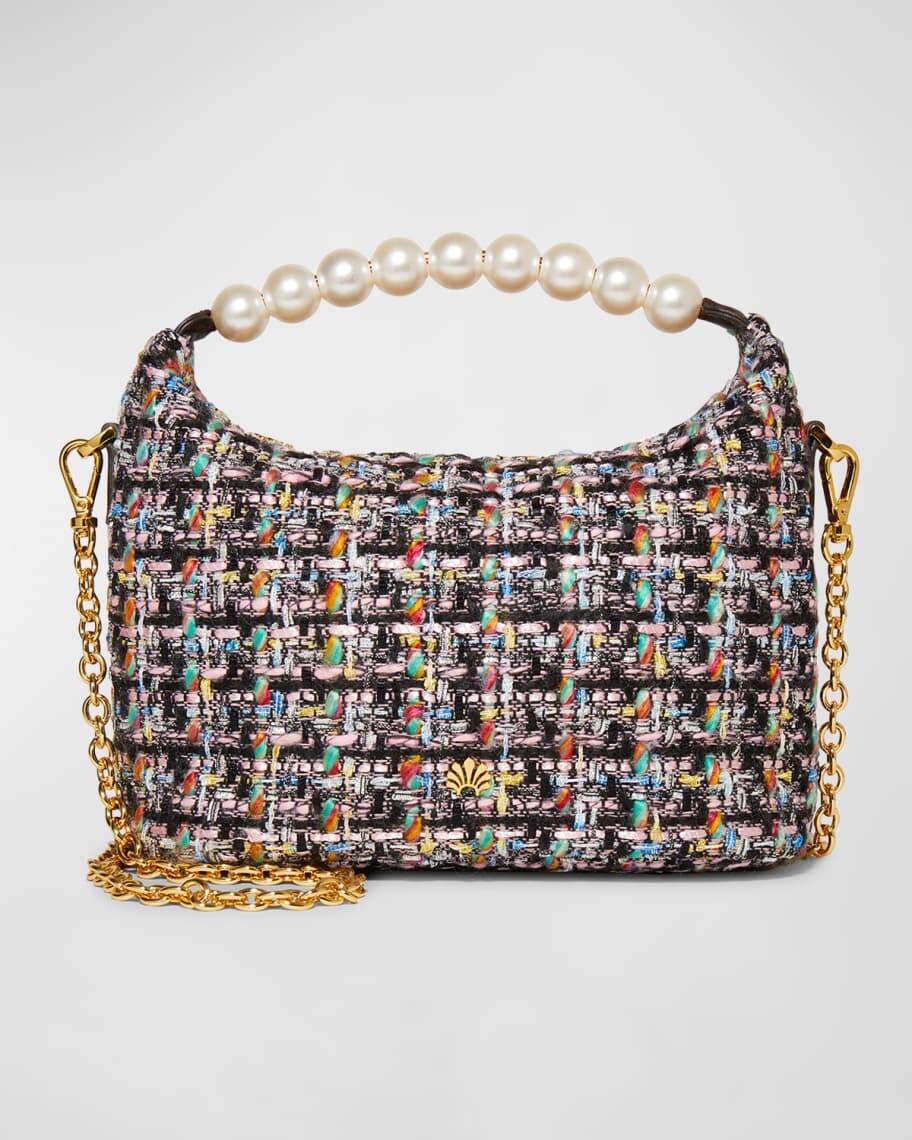 

Сумка Hazel Pearly Tweed с ручкой сверху Lele Sadoughi