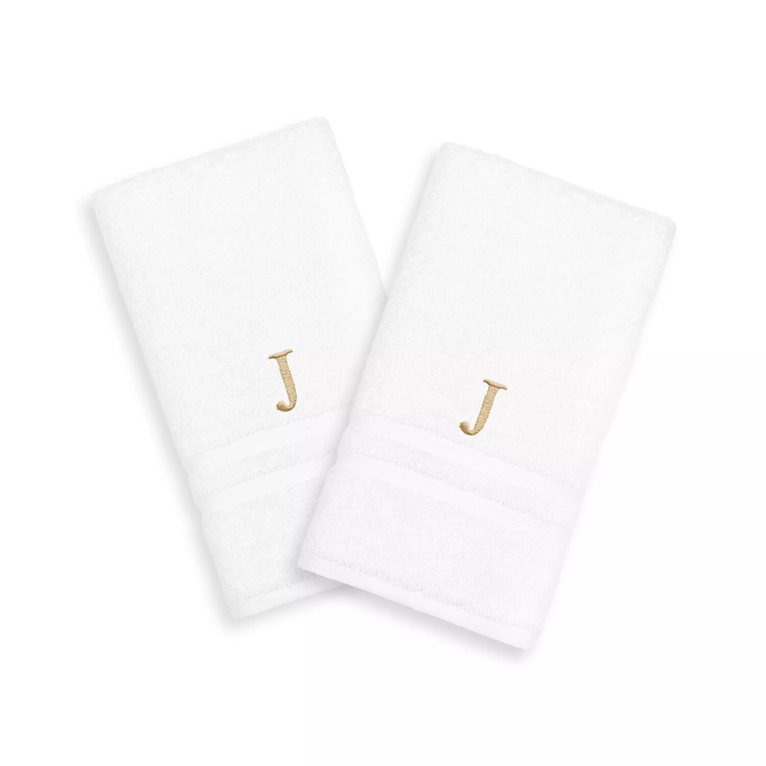 

Linum Home Textiles, 2 упаковки полотенец для рук с монограммой золотого тона