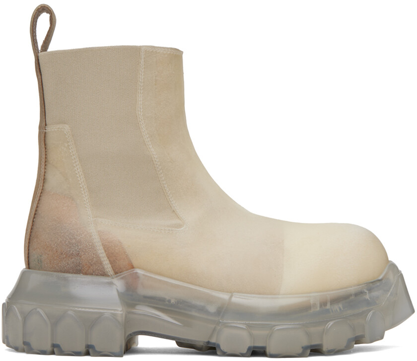 

Белые тракторные ботинки Rick Owens Beatle Bozo