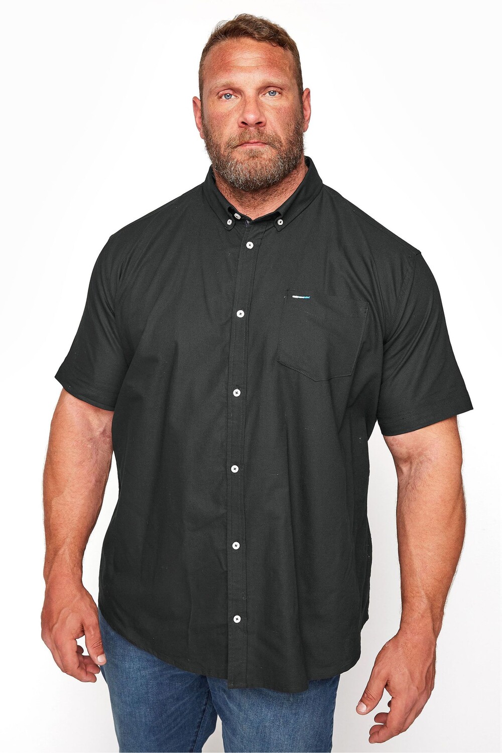 

Оксфордская рубашка с короткими рукавами Badrhino Big & Tall Essential BadRhino Big & Tall, черный