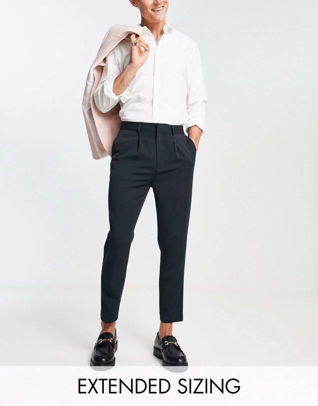 

Черные зауженные брюки ASOS DESIGN, Черный
