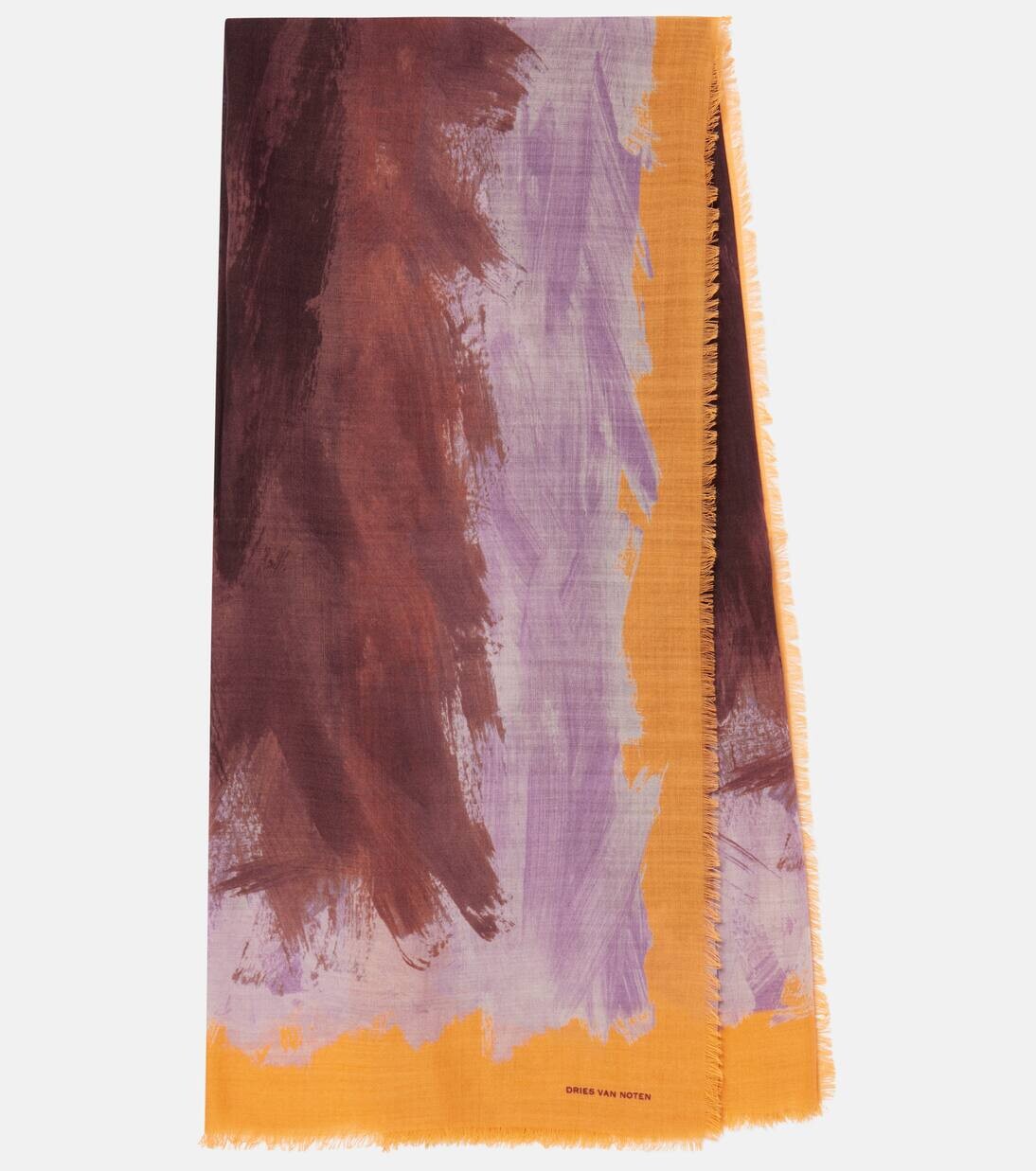 

Шерстяной шарф Dries Van Noten, цвет old rose