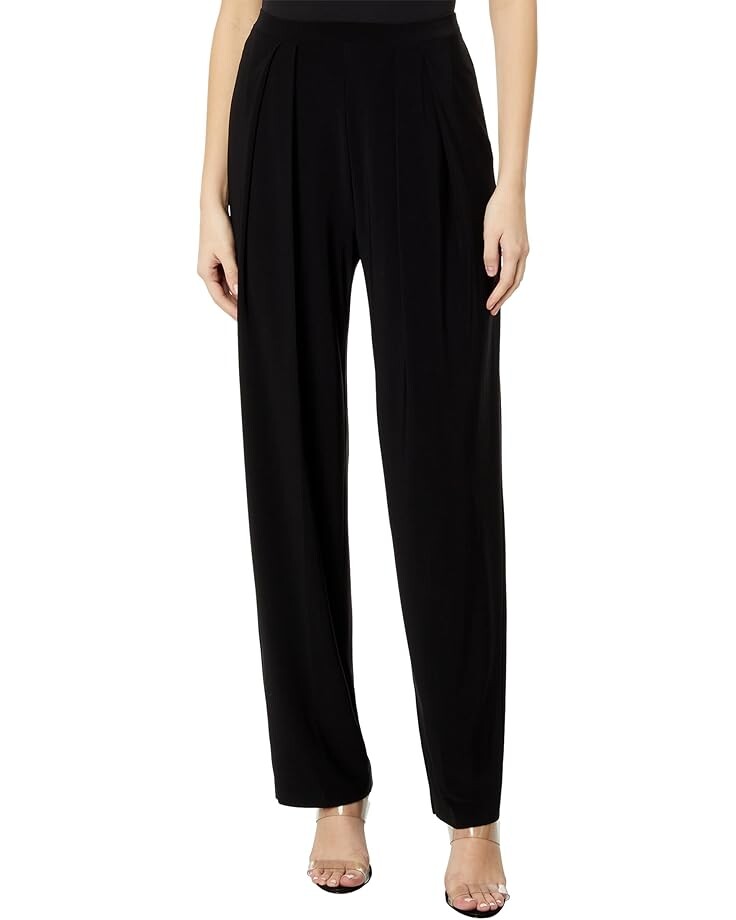 

Брюки Norma Kamali Tapered Pleated Trouser, черный