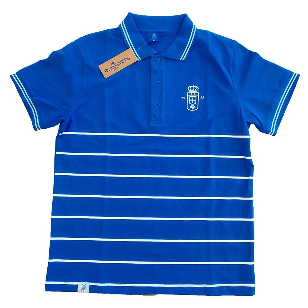 

Поло с коротким рукавом Real Oviedo Striped Junior, синий