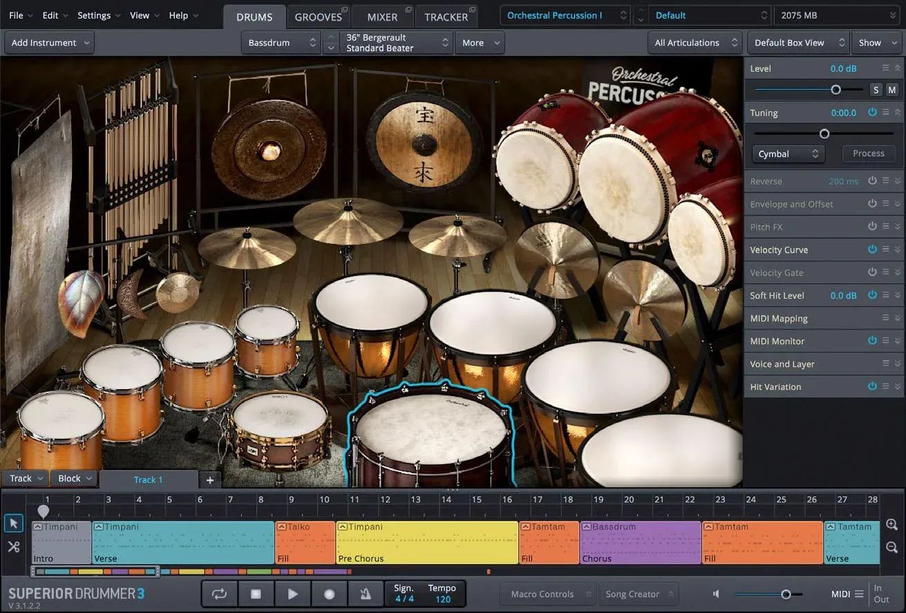 

Расширение Toontrack Orchestral Percussion SDX