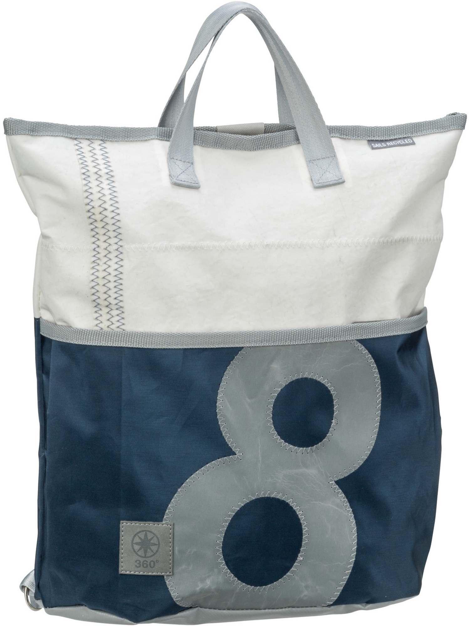 Рюкзак 360 grad/Backpack Ketsch Mini, цвет Weiß/Blau mit grauer Zahl
