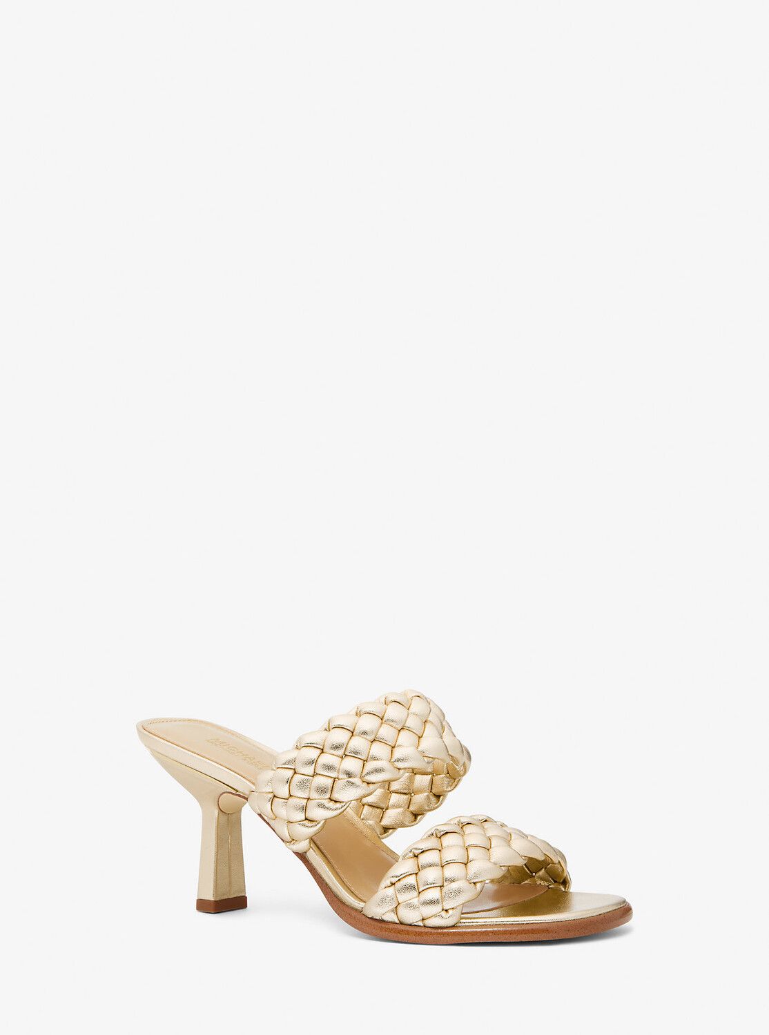 

Плетеные мюли Nadia металлического цвета Michael Kors, желтый