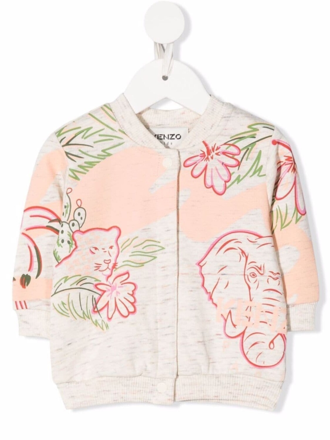 

Кардиган с узором Kenzo Kids, бежевый