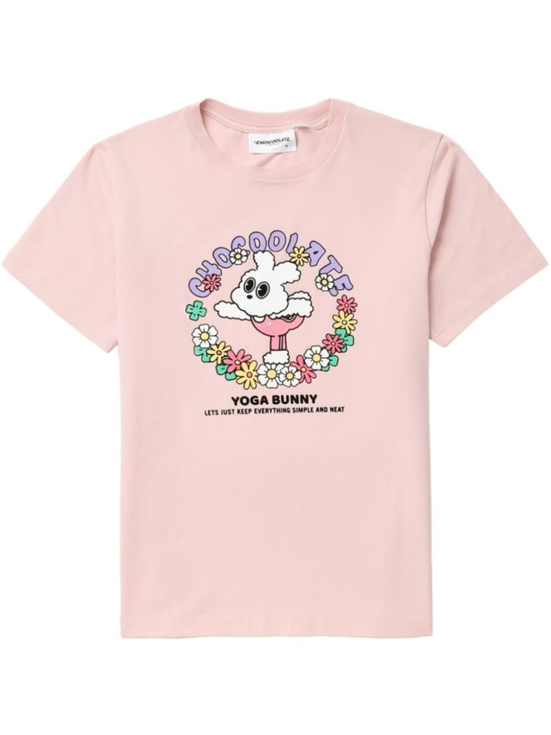 

Chocoolate футболка с графичным принтом Yoga Bunny, розовый