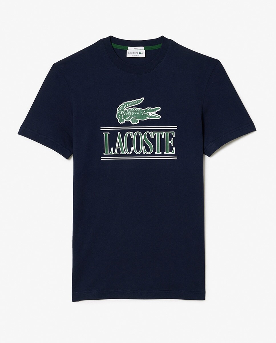 

Футболка стандартного кроя из плотного хлопкового джерси Lacoste, темно-синий