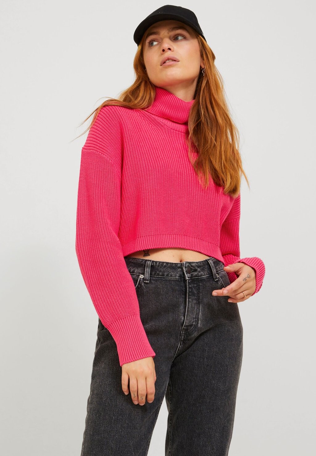

Свитшот JJXX JXLIV TWIST CROP HIGH NECK, цвет raspberry sorbet