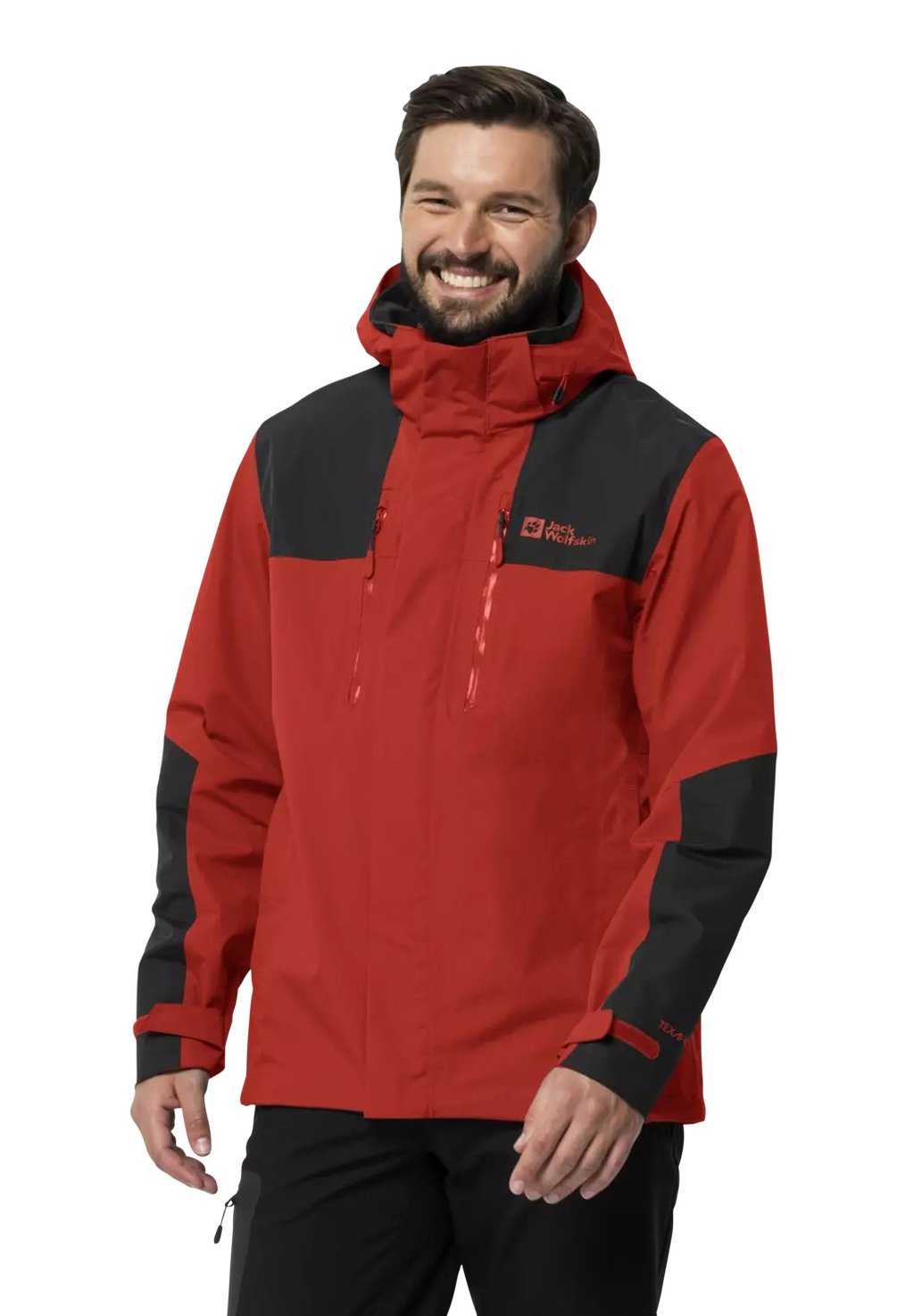 Дождевик/водоотталкивающая куртка JASPER Jack Wolfskin, цвет strong red