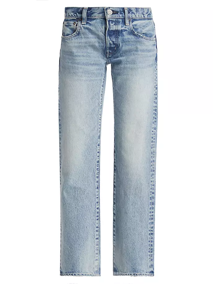 

Джинсы прямого кроя с низкой посадкой Joelton Moussy Vintage, синий