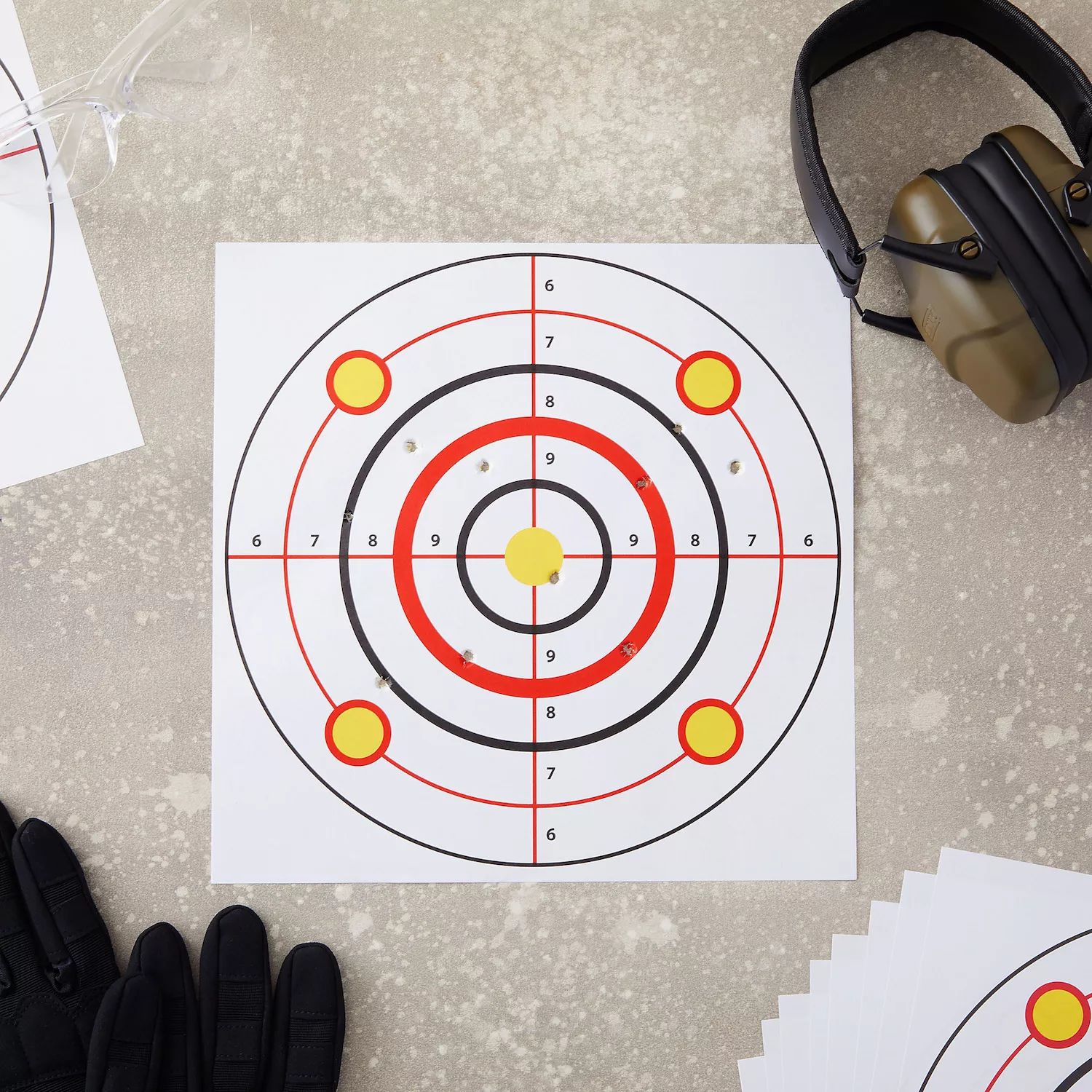 50 бумажных мишеней для стрельбы, мишень «яблочко» для тренировок по огнестрельному оружию (11 x 11 дюймов) Juvale
