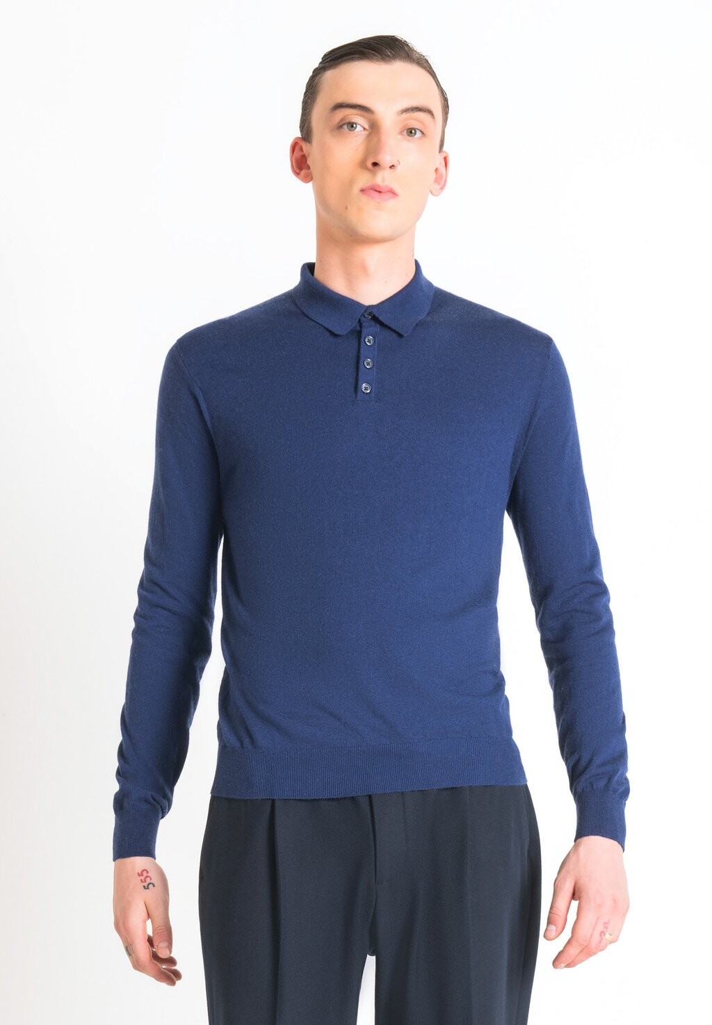 

Футболка с длинным рукавом Regular Fit Antony Morato, синий