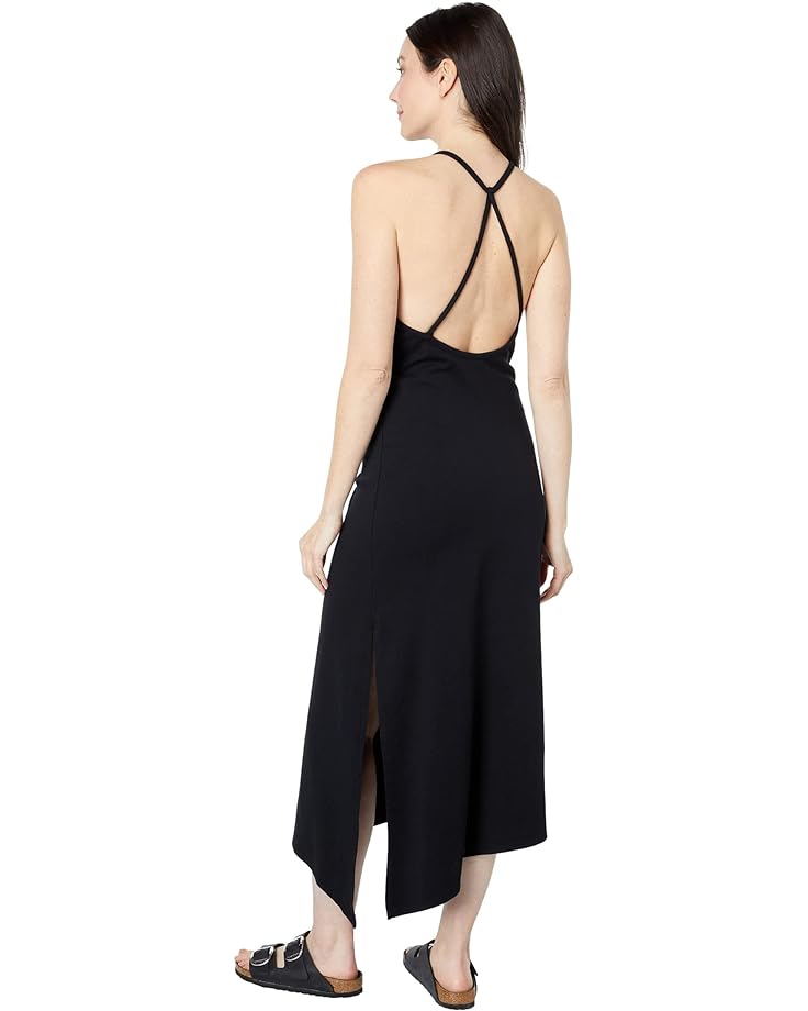 Платье SUNDRY Open Back Asymmetrical Dress in Cotton Modal, черный цена и фото