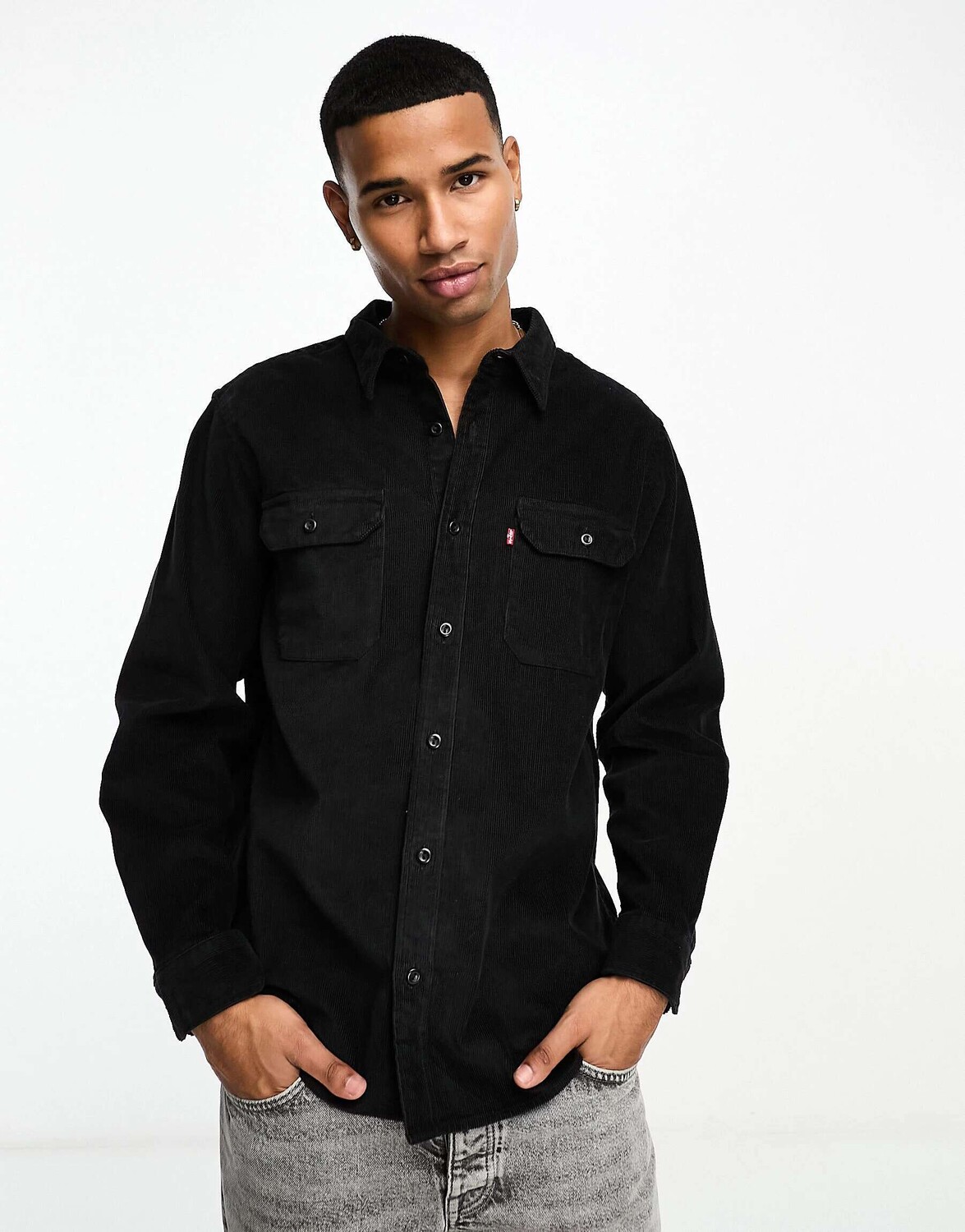 

Рубашка Levi's Jackson Worker черного цвета на шнурке