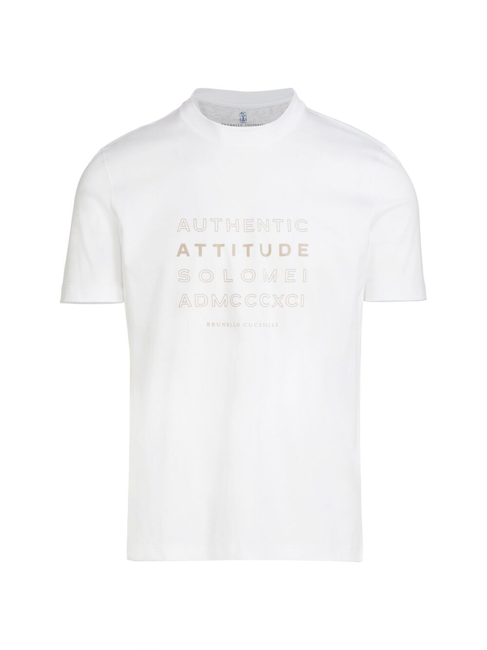 

Футболка с графическим принтом Authentic Attitude Brunello Cucinelli, белый