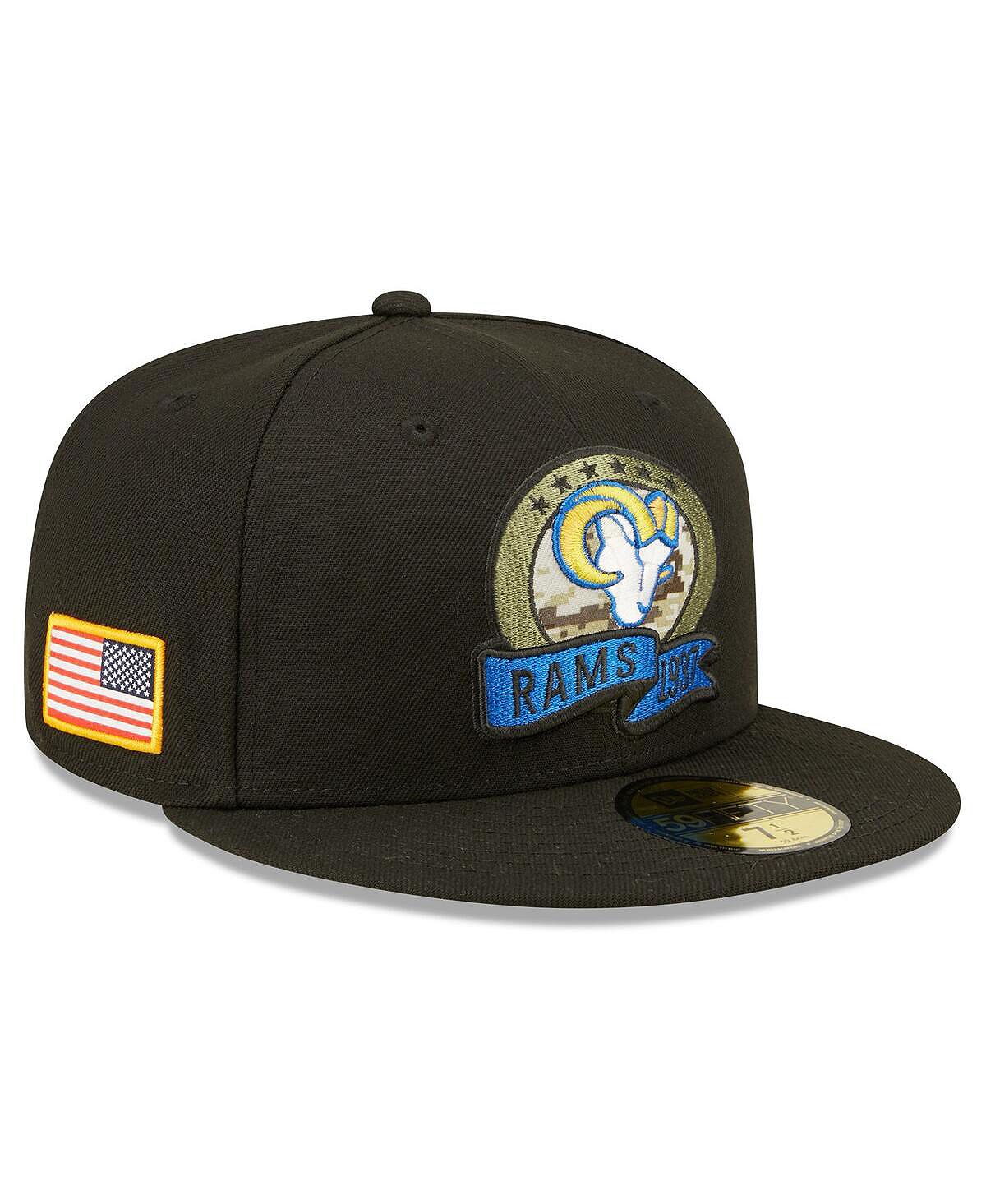 

Мужская черная приталенная кепка Los Angeles Rams 2022 Salute To Service 59FIFTY New Era