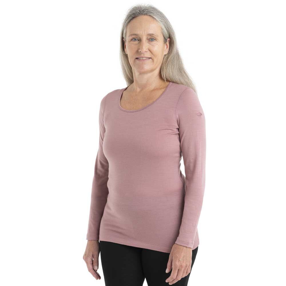 

Базовый слой с длинным рукавом Icebreaker 200 Oasis Scoop Merino, розовый