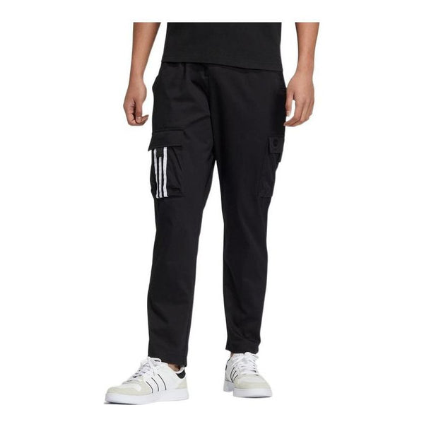 Спортивные штаны Men's adidas neo Casual Pocket Solid Color Stripe Sports Pants/Trousers/Joggers Black, мультиколор