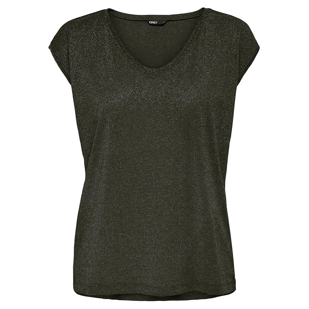 

Футболка Only Silvery Lurex V Neck, зеленый