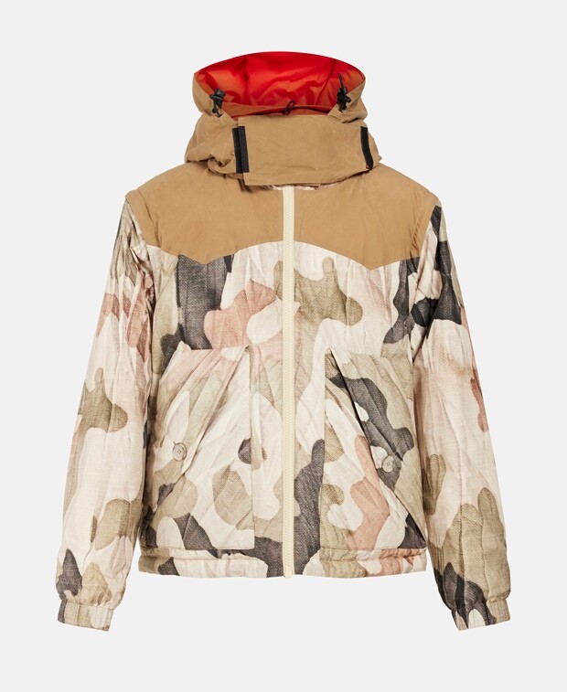 

Двусторонний пуховик Woolrich, бежевый