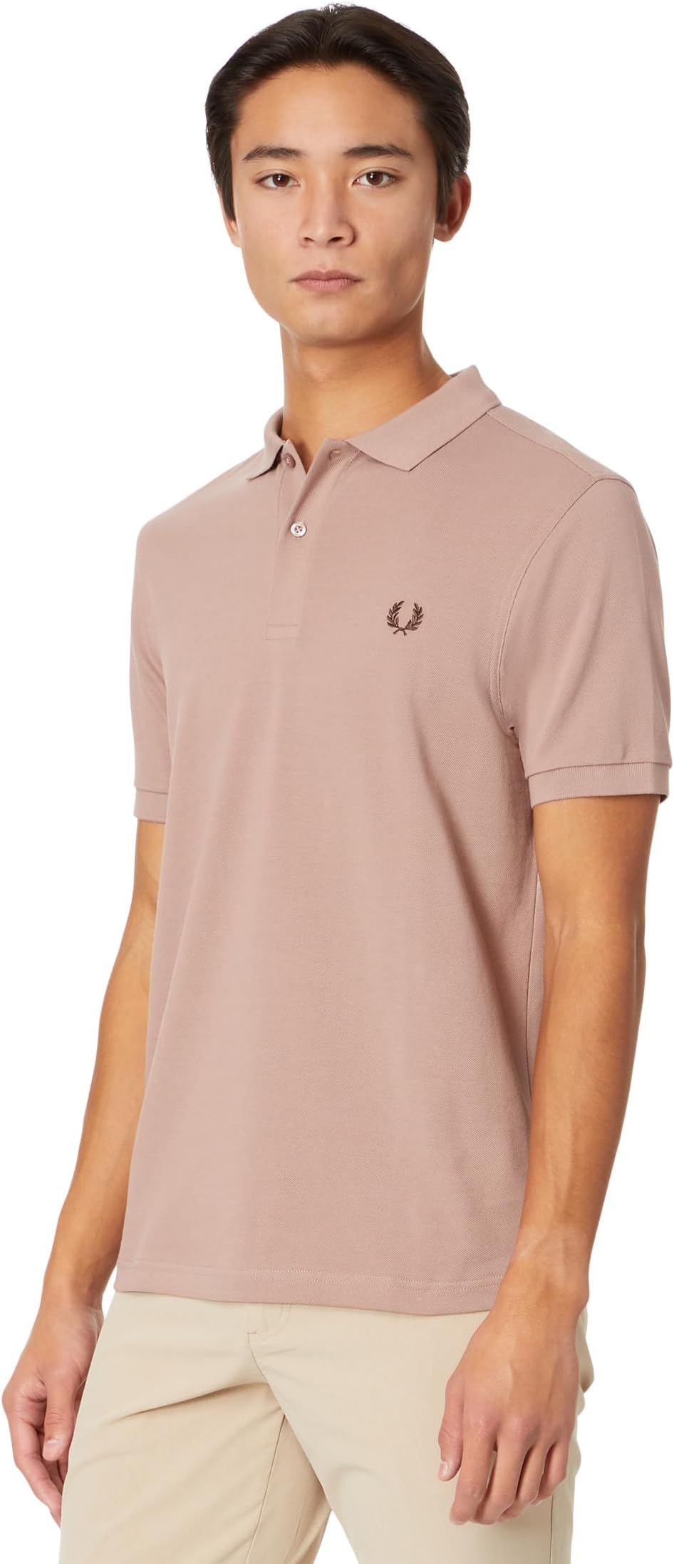 Рубашка-поло Slim Fit Solid Plain Polo Fred Perry, темно-розовый футболка fred perry ringer цвет dark pink