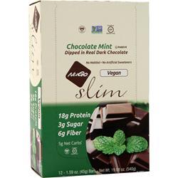 Nugo Nutrition Тонкий веганский батончик Шоколадно-мятный 12 батончиков nugo nutrition органический двойной темный шоколад 12 органических белковых батончиков 1 76 унции 50 г каждый