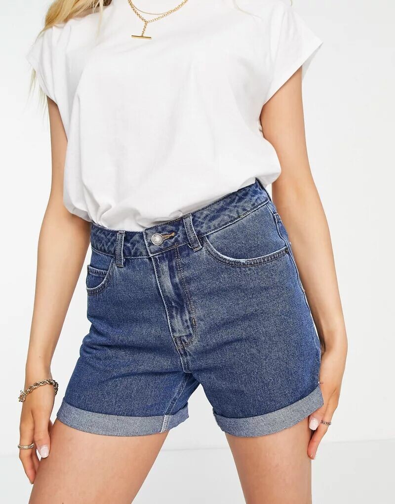 Синие джинсовые шорты для мам Vero Moda