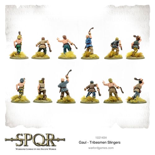 

Фигурки Gaul Tribesmen Slingers Warlord Games