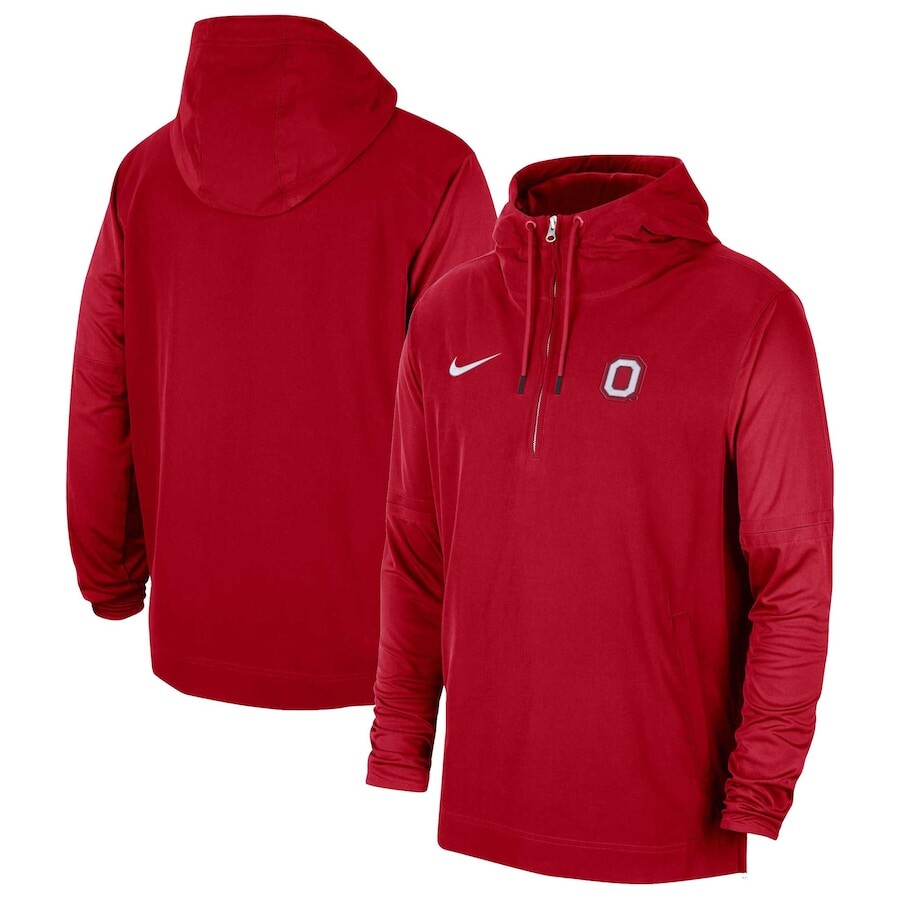 

Толстовка на молнии Nike Ohio State Buckeyes, алый