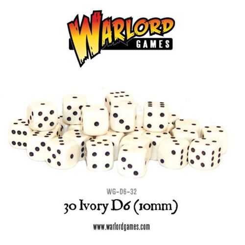Фигурки D6 Dice Pack – Ivory (30) Warlord Games