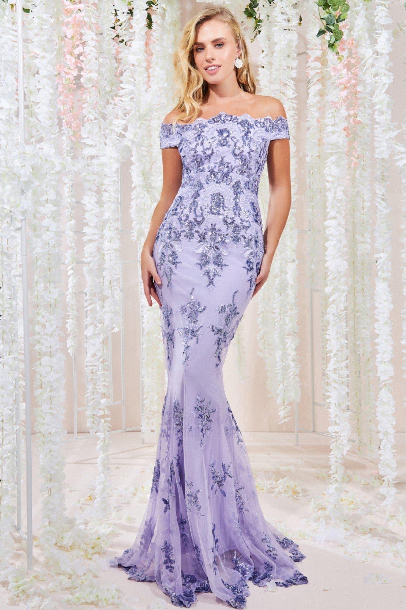 цена Платье макси с вышивкой пайетками Bardot Goddiva, фиолетовый