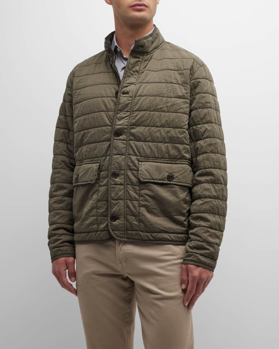 

Мужская стеганая куртка-бомбер Greenwich Peter Millar, Серый
