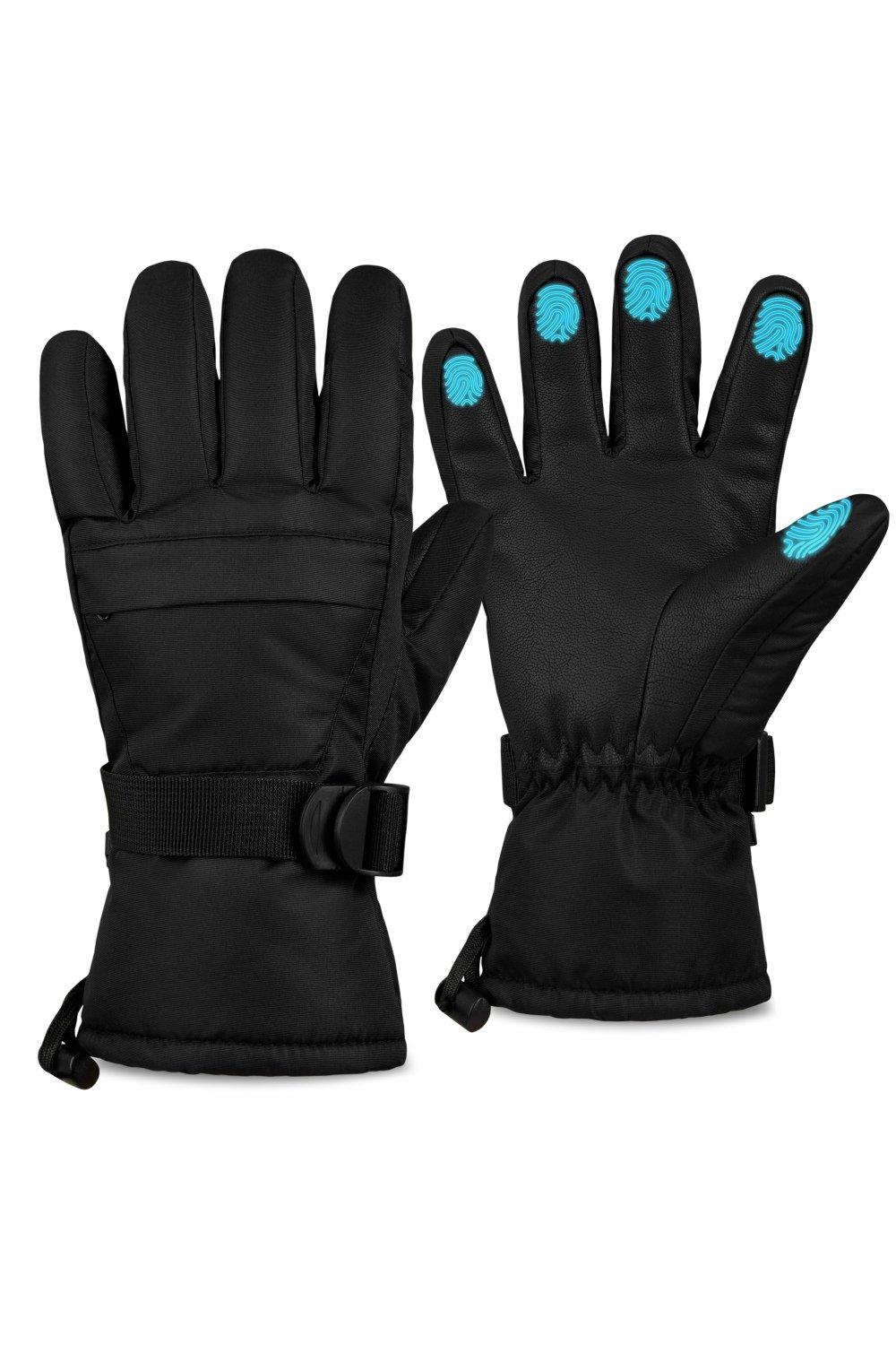 цена Термальные и водонепроницаемые лыжные перчатки CityComfort, черный