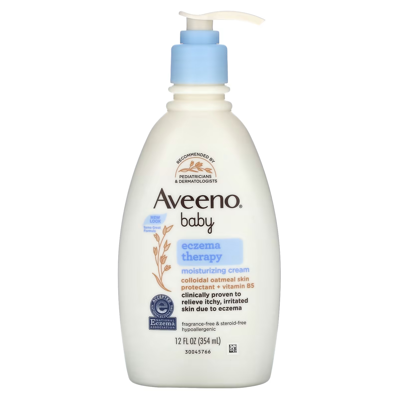 Крем увлажняющий Aveeno Baby Eczema Therapy без ароматизаторов, 354 мл aveeno eczema therapy moisturizing cream fragrance free 12 fl oz 354 ml
