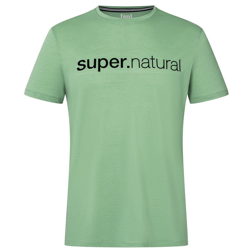 

Рубашка из мериноса Super Natural 3D Signature Tee, цвет Loden Frost/Jet Black