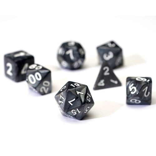 

Игровые кубики Pearl Charcoal Grey Poly Set Sirius Dice