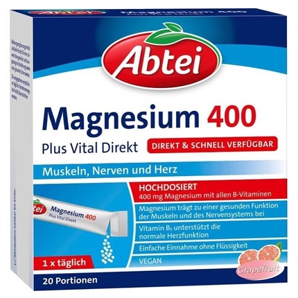 Abtei Magnesium 400 Plus Vital Direct Грейпфрут 20 порций