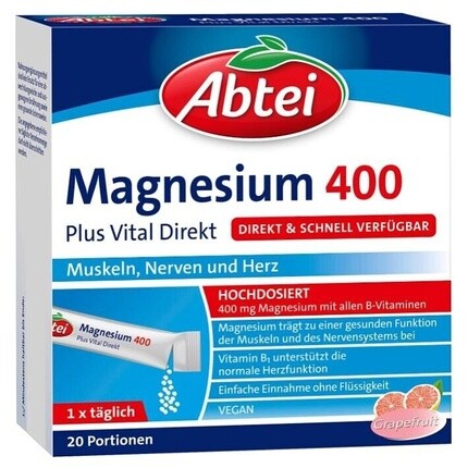 

Abtei Magnesium 400 Plus Vital Direct Грейпфрут 20 порций