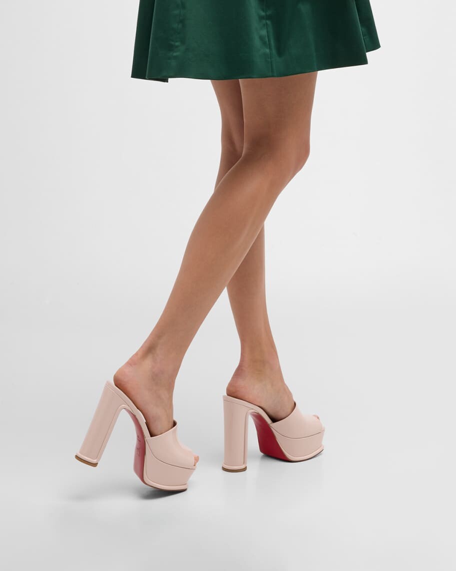 

Лакированные босоножки без задника Amali с красной подошвой на платформе Christian Louboutin