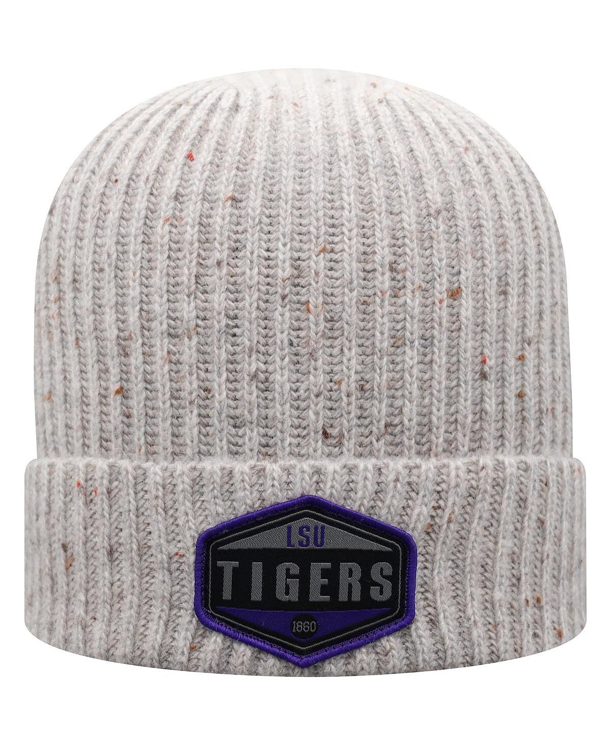 

Мужская серая вязаная шапка с манжетами LSU Tigers Alp Top of the World