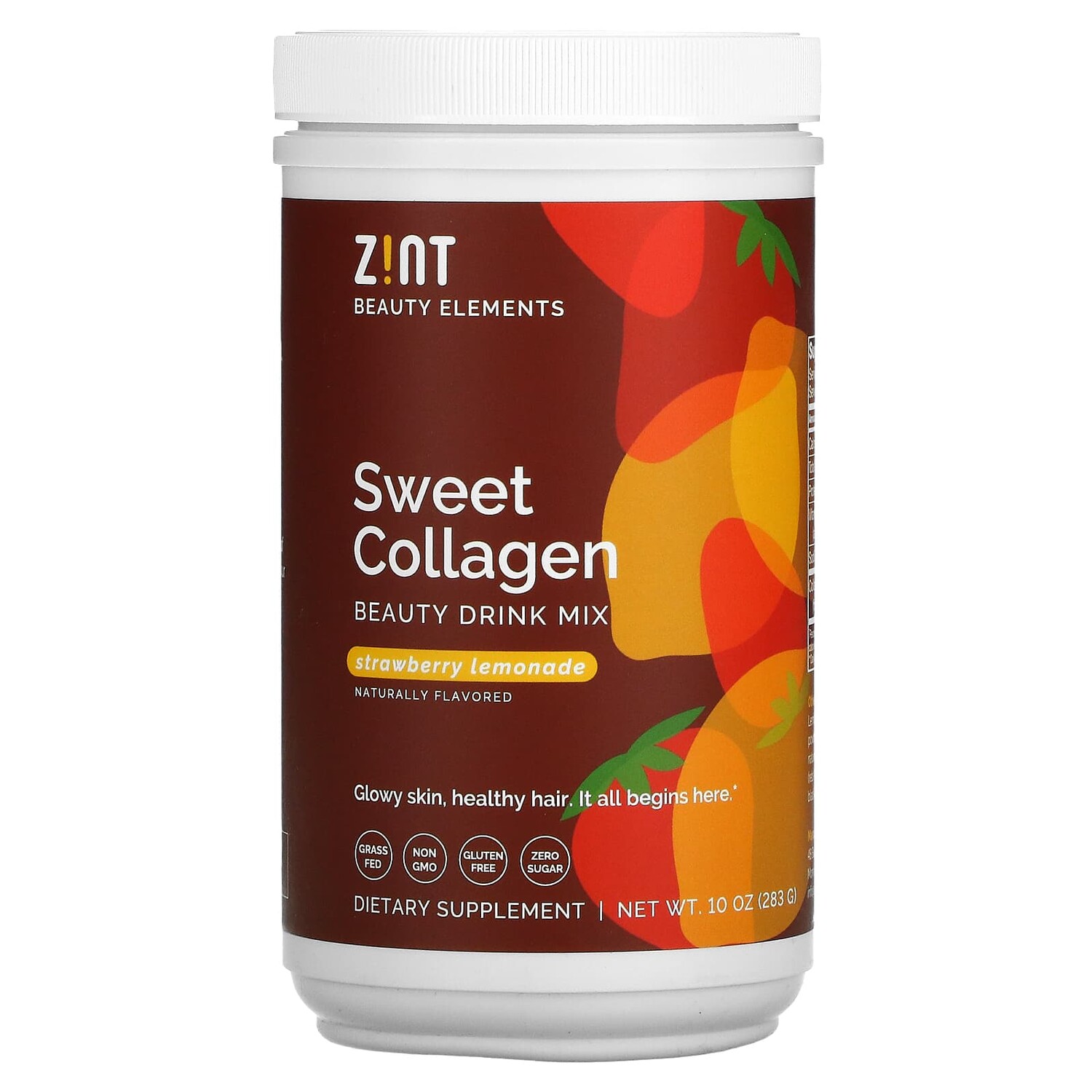 

Sweet Collagen, смесь для косметических напитков, клубничный лимонад, 283 г (10 унций), Zint