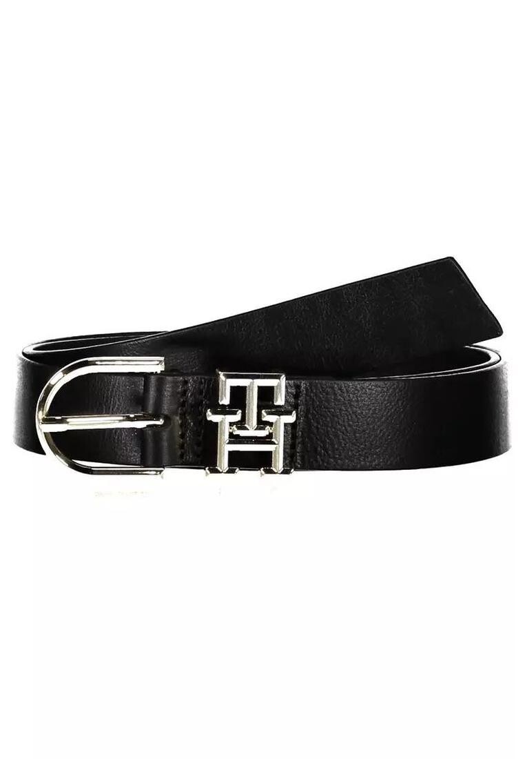

Классический кожаный ремень с пряжкой с логотипом Tommy Hilfiger, черный