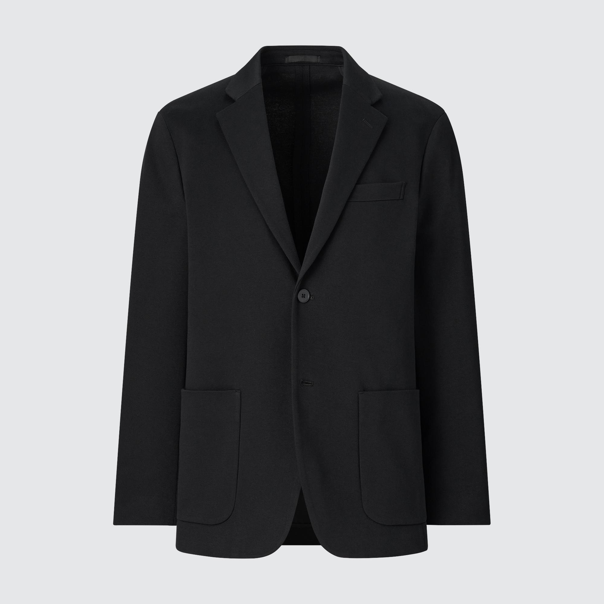 Куртка UNIQLO Comfort 2B из хлопка, черный куртка uniqlo comfort 2b из хлопка темно синий