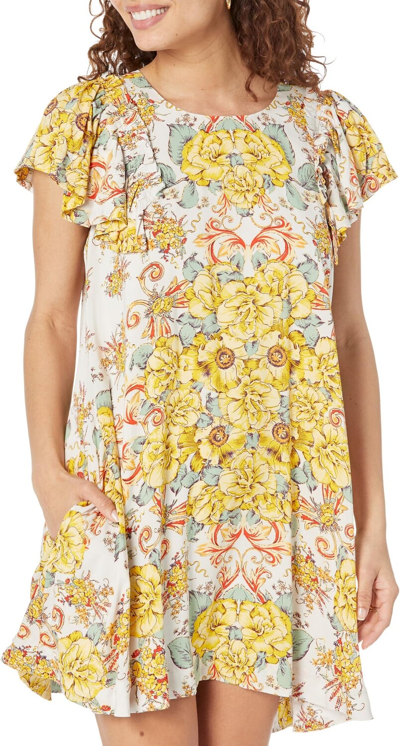 

Платье Yara Printed Mini Free People, цвет Tea Combo