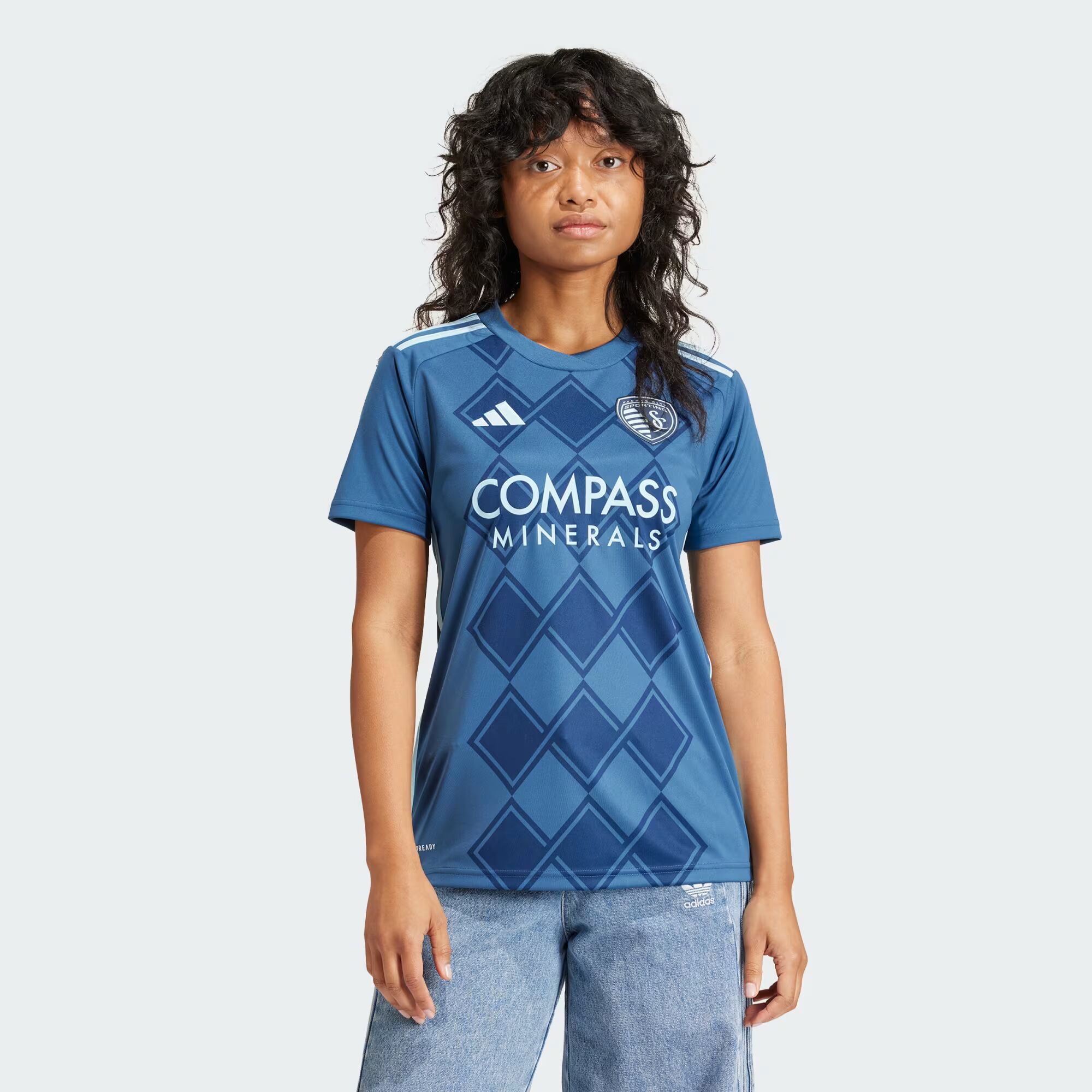 

Выездная футболка Sporting KC 24/25 Adidas, цвет Night Marine