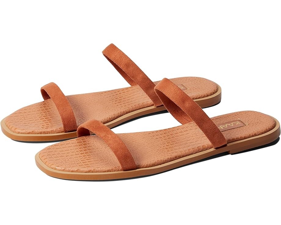

Сандалии KAANAS Julie Double Band Suede Slide, цвет Brick